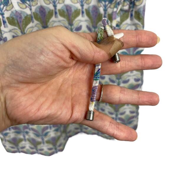 Etcetera Floral Mosaic Print Halter Self Tie Mini Dress Keyhole Size 00 - Picture 6 of 16